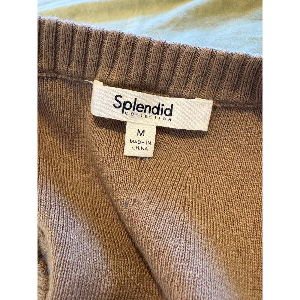 Splendid Brown Ribbed Racerback Tank Medium - Picture 4 of 5
